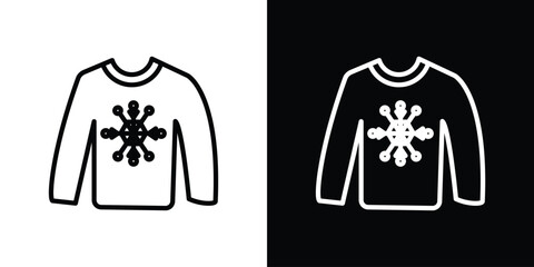 Naklejka premium Christmas sweater icon in vector. Logotype
