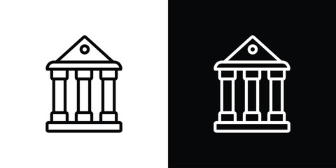 Courthouse icon in vector. Logotype