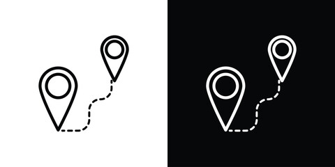 Distance icon in vector. Logotype