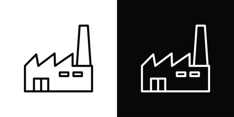 Factory icon in vector. Logotype