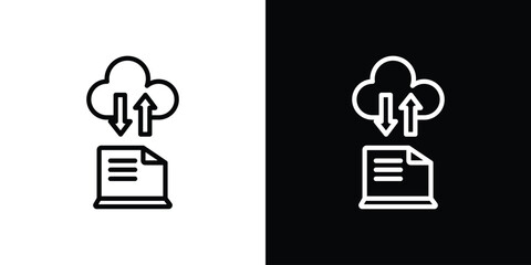 File sharing icon in vector. Logotype