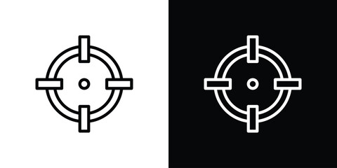 Gun target icon in vector. Logotype