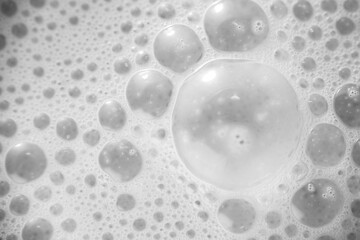 Extreme close up of milk froth as background