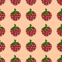 seamless pattern with strawberry