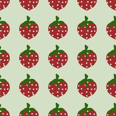 seamless background with strawberries