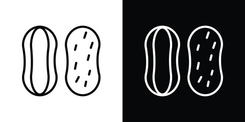Peanut icon in vector. Logotype