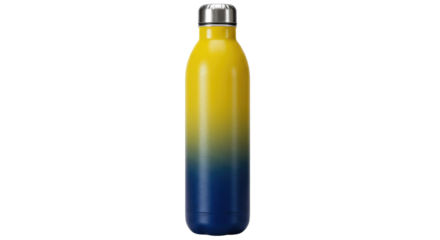 Stylish Yellow and Blue Gradient Water Bottle.