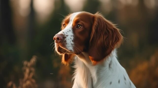 English Springer Spaniel Dog Partret