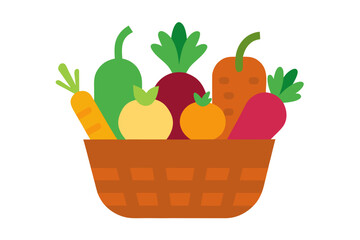 Assorted Root Vegetables In A Rustic Style