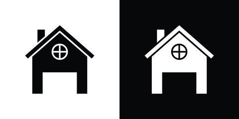 Chalet icon symbol. Vector icon in trendy flat design