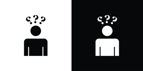 Curious human icon symbol. Vector icon in trendy flat design