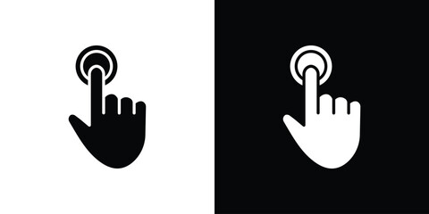 Obraz premium Finger control icon symbol. Vector icon in trendy flat design