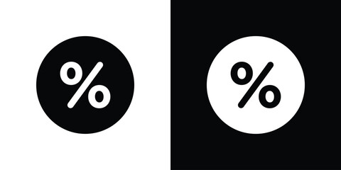 Percent icon symbol. Vector icon in trendy flat design
