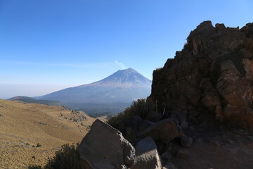 mountain landscape with blue sky