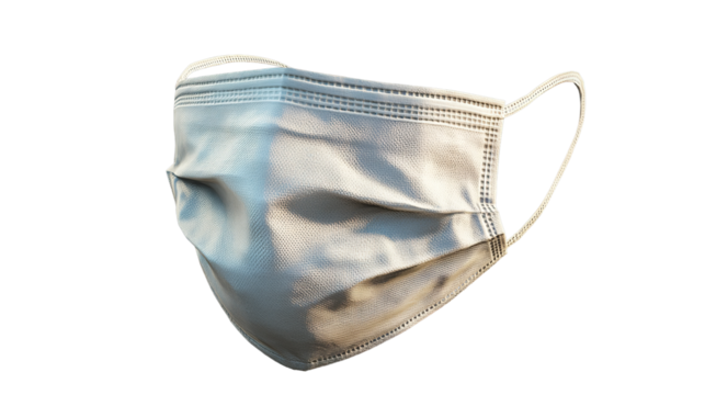 A crucial protective face mask symbolizing safety and public health during challenging times on transparent background