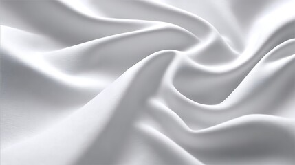 Obraz premium White Fabric Waves Abstract Texture Background