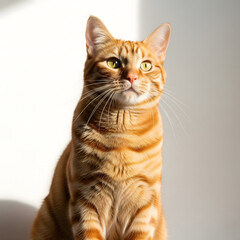 Fototapeta premium Closeup of a Ginger Cats Face and Furry Body