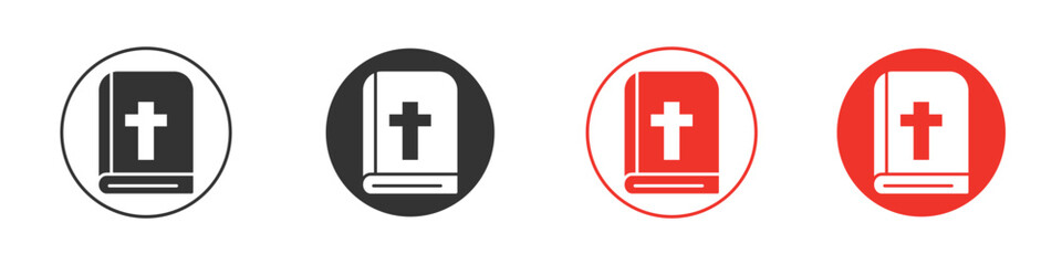 Fototapeta premium Bible icon pack. Clipart Vector design