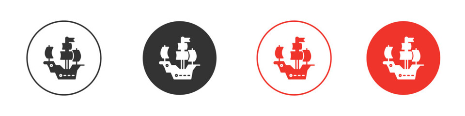 Caravel icon pack. Clipart Vector design