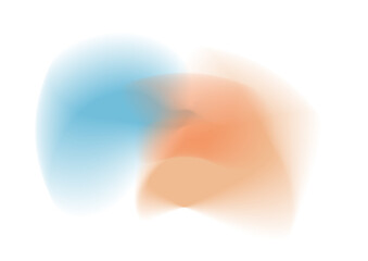 Ilustración abstracta de forma fluida con gradiente de color vibrante, fondo transparente

