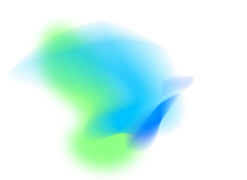 Ilustraci&oacute;n abstracta de forma fluida con gradiente de color vibrante, fondo transparente

