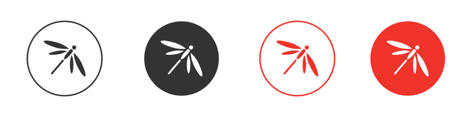 Dragon fly icon pack. Clipart Vector design