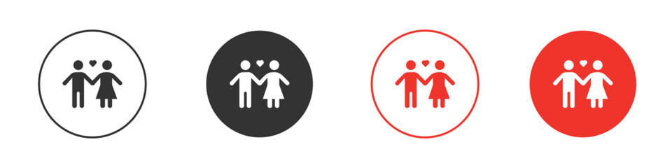 Girlfriend icon pack. Clipart Vector design