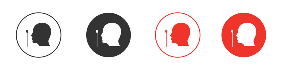 Nasal swab icon pack. Clipart Vector design