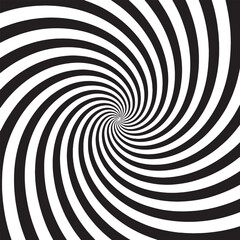 Fototapeta premium Black and White Optical Illusion Spiral Pattern