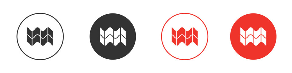 Roof tile icon pack. Clipart Vector design