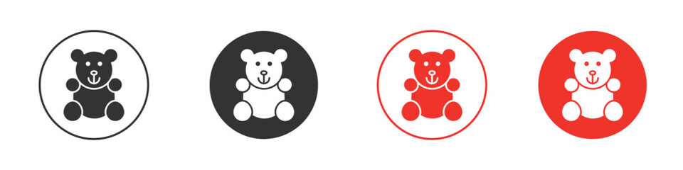 Teddy bear icon pack. Clipart Vector design