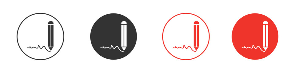 Write icon pack. Clipart Vector design