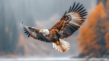 Obraz premium Majestic Eagle Soaring (1)