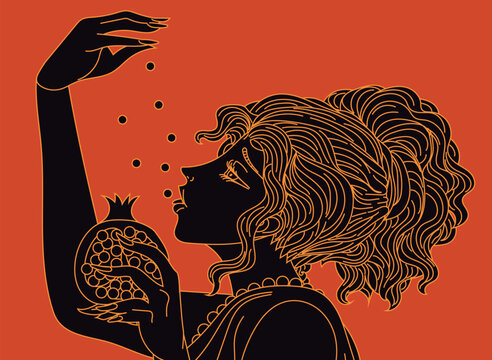 greek mythology persephone eating pomegranate seeds