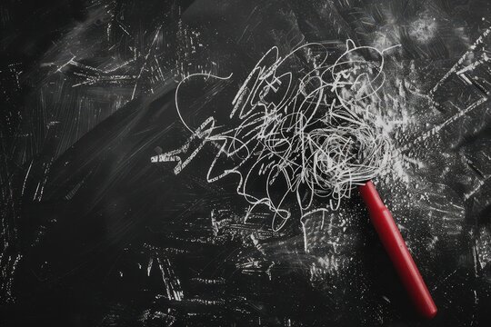 chalkboard eraser clearing away negative thoughts positivity