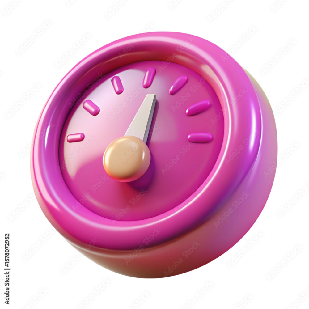 Fototapete 3d rendering of a pink and beige gradient gauge on black background for abstract purposes