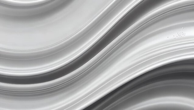 Smooth flowing silver waves with subtle reflections and light