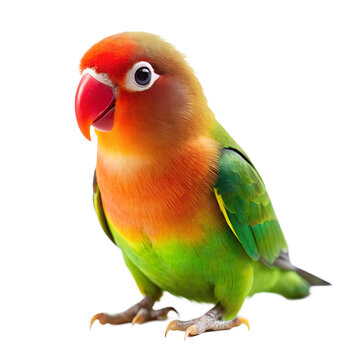 lovebird isolated on white background