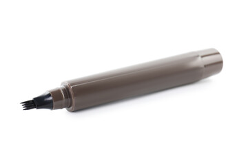 One liquid eyebrow pencil isolated on white