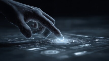 Hand Interacting with Digital Interface