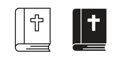 Fototapeta premium Bible icon vector design, perfect for website ui designs