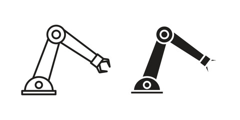 Industrial robot icon vector design, perfect for website ui designs