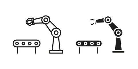 Industrial robot icon vector design, perfect for website ui designs