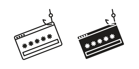 Password phishing icon vector design, perfect for website ui designs
