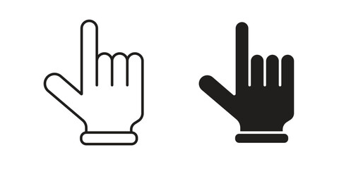 Pointing hand icon vector design, perfect for website ui designs