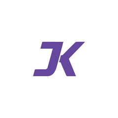 Logo Letter JK Simple Modern Minimalist