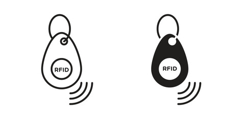 RFID key tag icon vector design, perfect for website ui designs