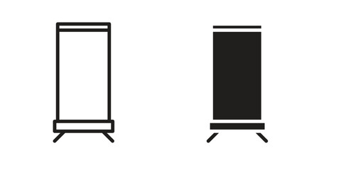 Roll up banners icon vector design, perfect for website ui designs