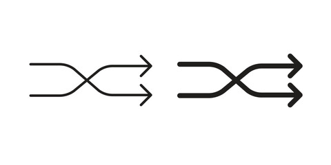 Shuffle icon vector design, perfect for website ui designs