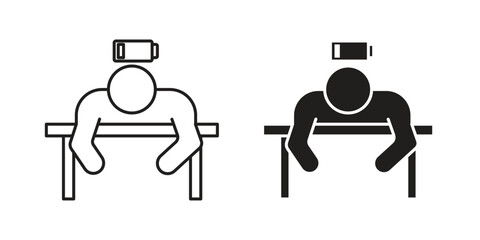 Tired person icon vector design, perfect for website ui designs